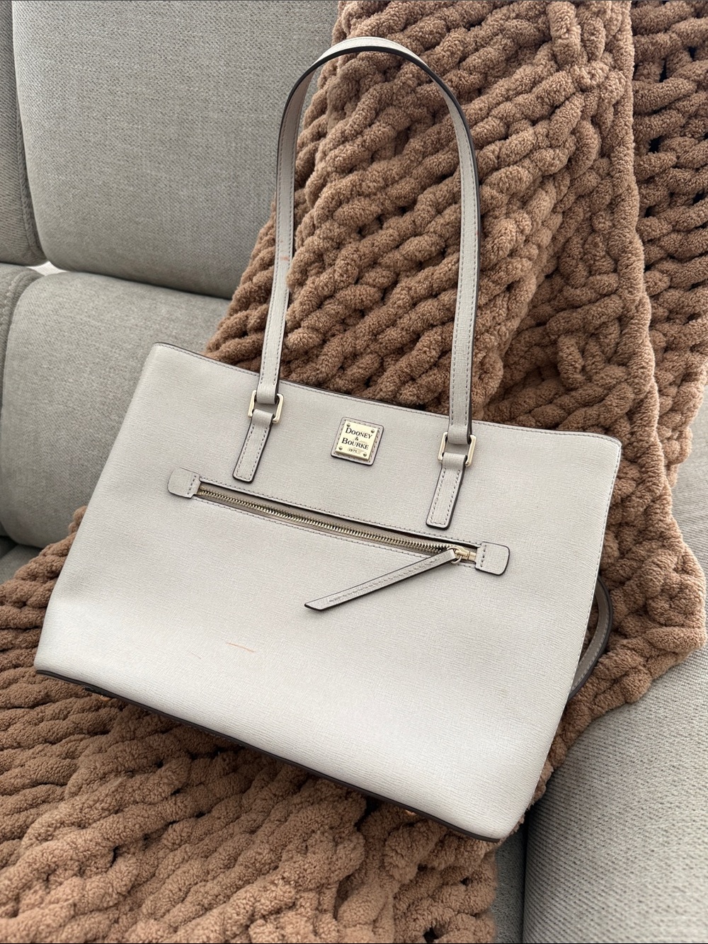 Dooney & Bourke Pebble Leather Saffiano Small Lexington